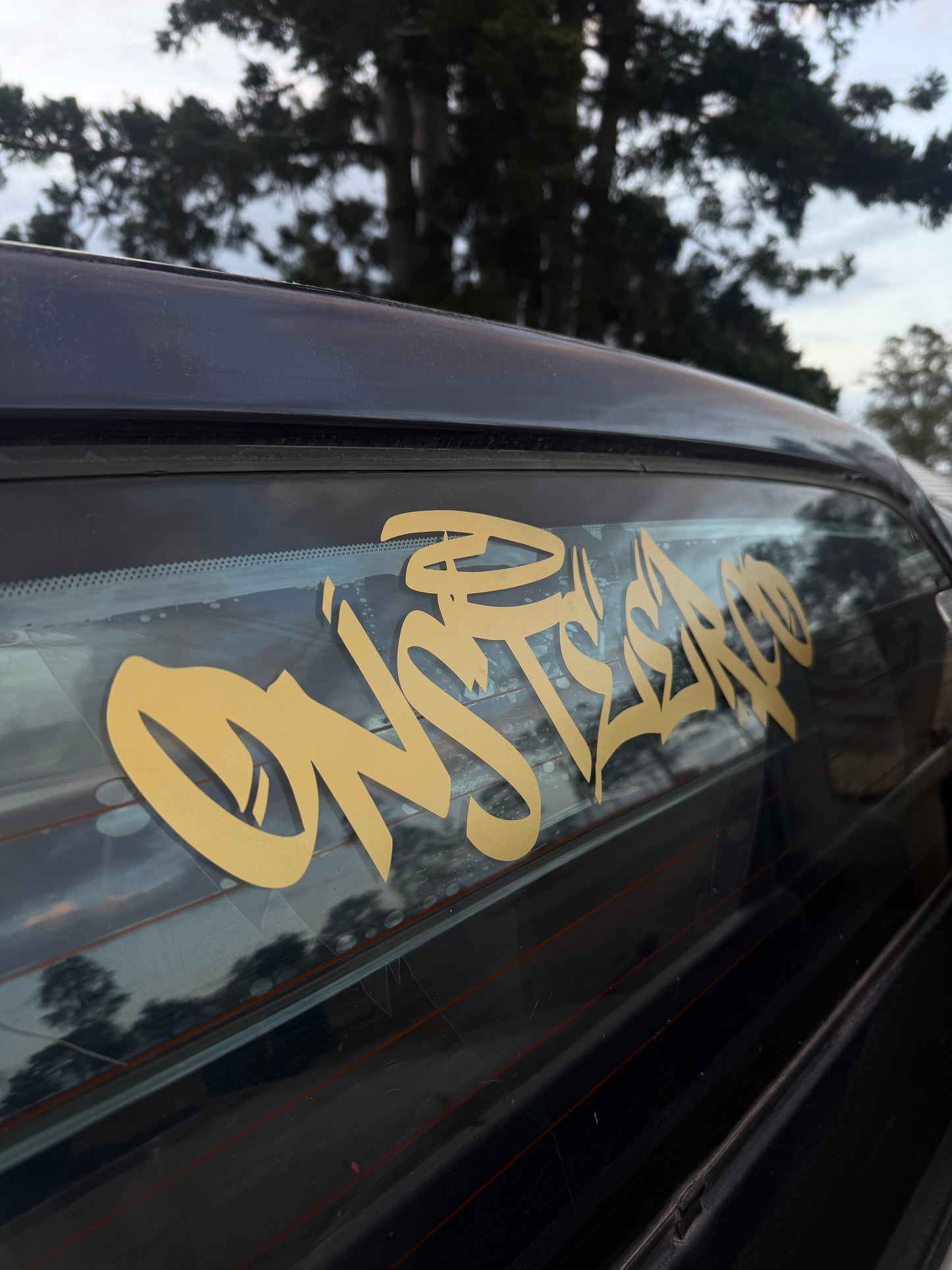 Large ONSTEER graf sticker