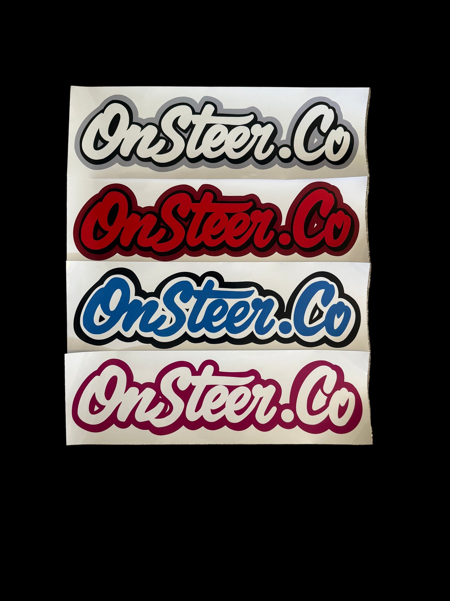 Large onsteer window sticker