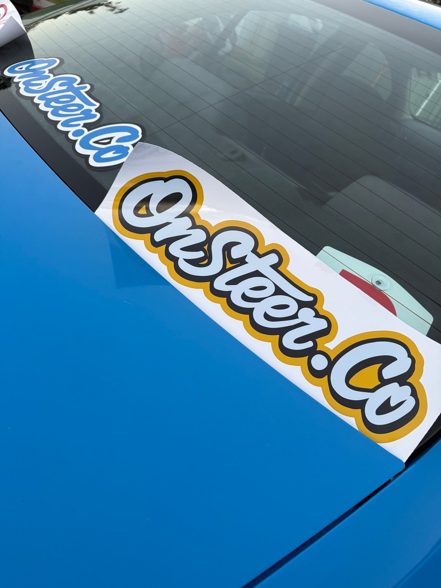 ONSTEER large window sticker
